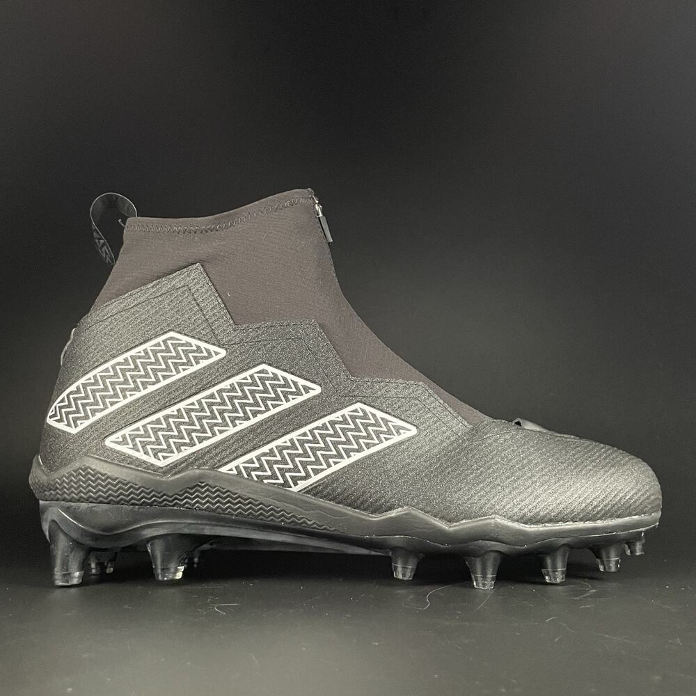 Adidas Nasty Fly 2.0 Mid Men's 13.5 Black White Football Cleats Athletic Sneaker - Picture 5 of 7